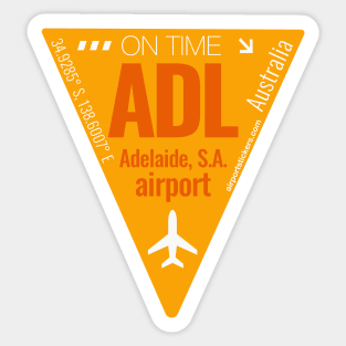 ADL airport code AUSSIE sand Sticker